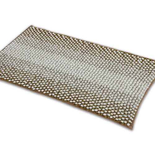 Tapete Para Banheiro 50x100cm Shaggy Degradê Kaki 05002635KAKUNI Niazitex