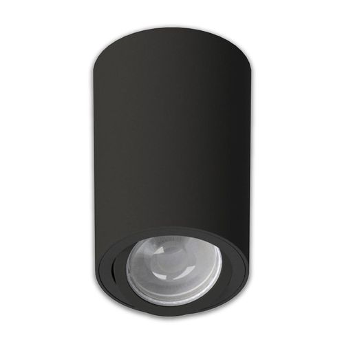 Spot Sobrepor para Dicróica Redondo Tower Face Plana Preto SE-385.2536 Save Energy