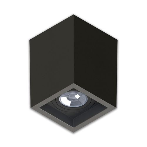 Spot Sobrepor para Dicróica Quadrado Boxit Recuado Preto SE-385.2549 Save Energy