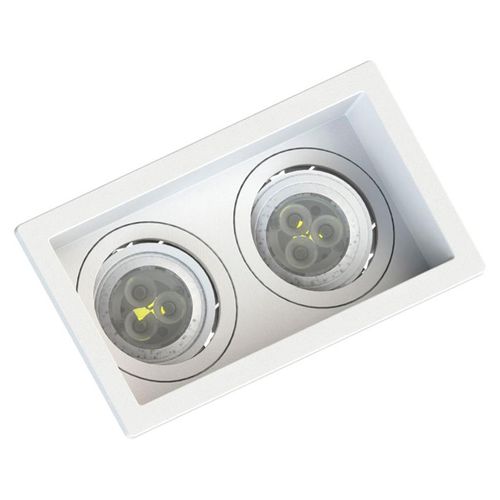 Spot de Embutir Duplo Mini Dicroica Recuado Branco SE-330.3126 Save Energy