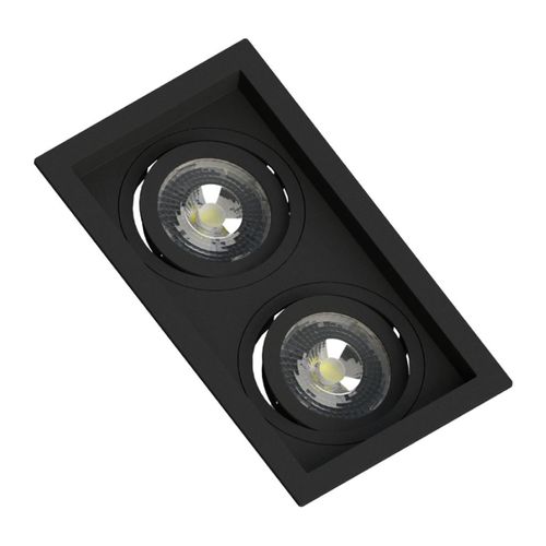 Spot de Embutir Duplo Par20 Recuado Preto SE-330.2905 Save Energy