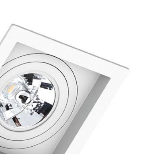 Spot de Embutir Ar70 Quadrado Recuado Branco SE-330.1048 Save Energy