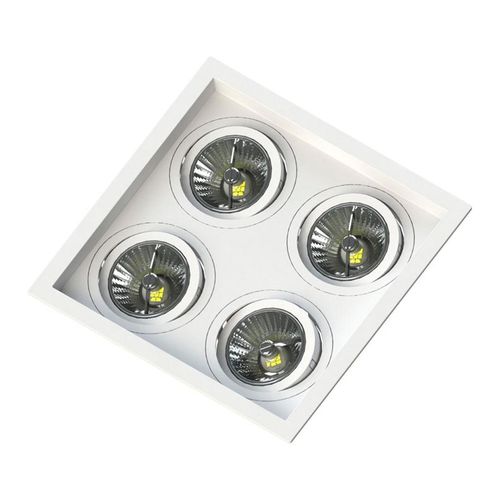 Spot de Embutir Quadruplo Ar70 Recuado Branco SE-330.2913 Save Energy
