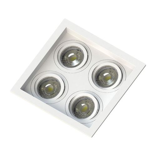 Spot de Embutir Quadruplo Dicroica Recuado Branco SE-330.2895 Save Energy