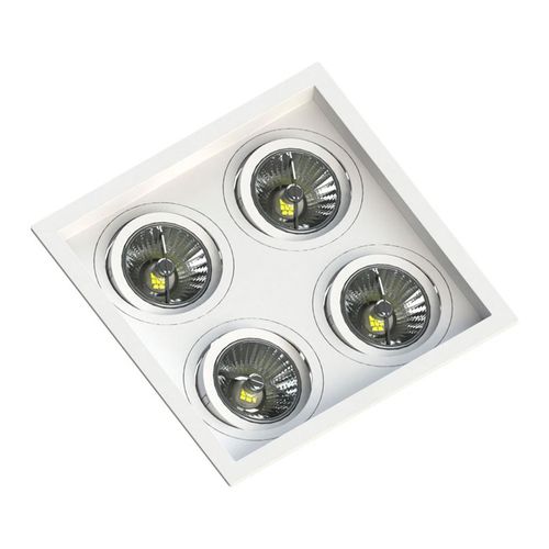 Spot de Embutir Quadruplo Ar70 Recuado Branco SE-330.2913 Save Energy