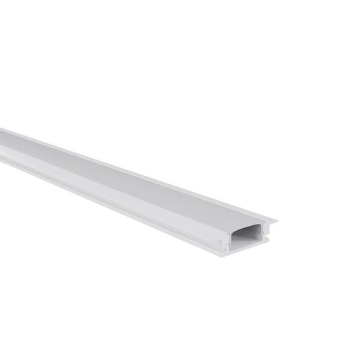 Perfil de Embutir Luminatti para Fita Led 2M Largura 1,2cm Light Nano Branco