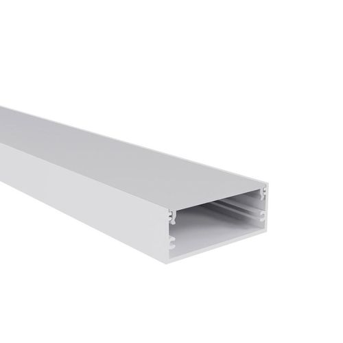 Perfil de Sobrepor Luminatti Extra Largo para Fita Led 1M Largura 4cm Light Nano Branco
