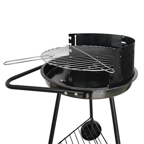 Churrasqueira e Grelha Redonda Ndi com Rodas Preto 41cm