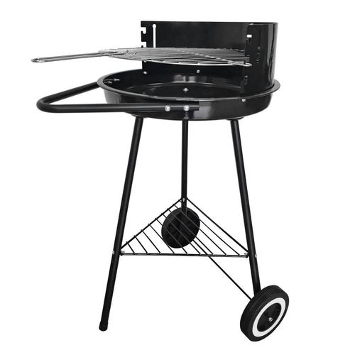 Churrasqueira e Grelha Redonda Ndi com Rodas Preto 41cm