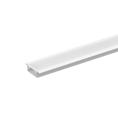 Perfil de Embutir Luminatti Movelaria para Fita de Led 1M Largura 1,2cm Branco com Difusor Branco