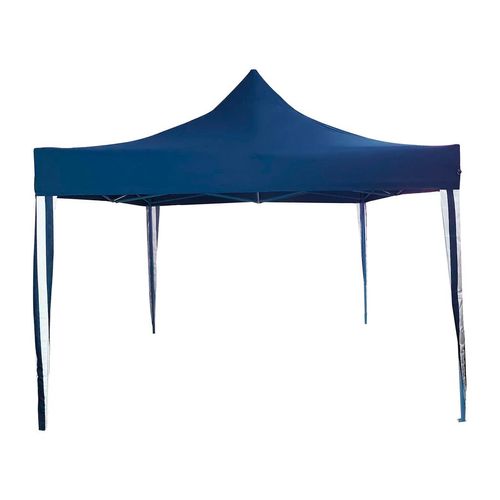 Gazebo Aço Ndi Dobrável Branco e Azul 3x3m