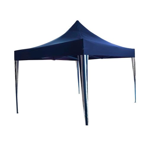 Gazebo Aço Ndi Dobrável Branco e Azul 3x3m