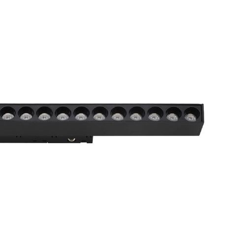 Módulo Concentrado Led 18w para Trilho Magnetico Luz Amarela Magneto22 Preto Luminatti