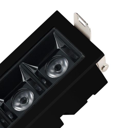 Embutido Led 6w 3 Spots Luz Amarela Preto Dot Light Concentrado LM2162 Luminatti