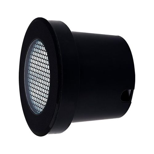 Embutido de Solo Led 12w Flat Preto com Grade Anti Ofuscante Luz Amarela Ip67 LM2531 Luminatti