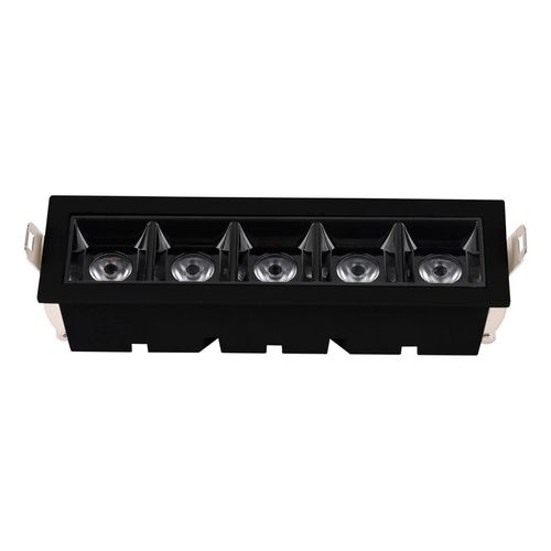 Embutido Led 10w 5 Spots Luz Neutra Preto Dot Light Concentrado LM2597 Luminatti