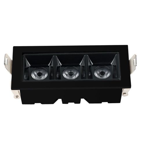 Embutido Led 6w 3 Spots Luz Neutra Preto Dot Light Concentrado LM2596 Luminatti