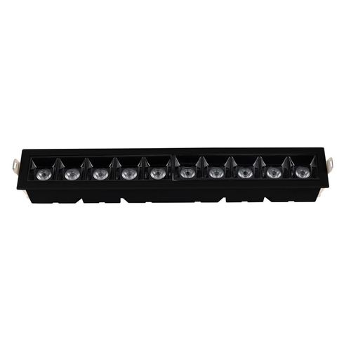 Embutido Led 20w 10 Spots Luz Amarela Preto Dot Light Concentrado LM2164 Luminatti