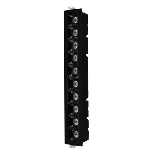 Embutido Led 20w 10 Spots Luz Amarela Preto Dot Light Concentrado LM2164 Luminatti