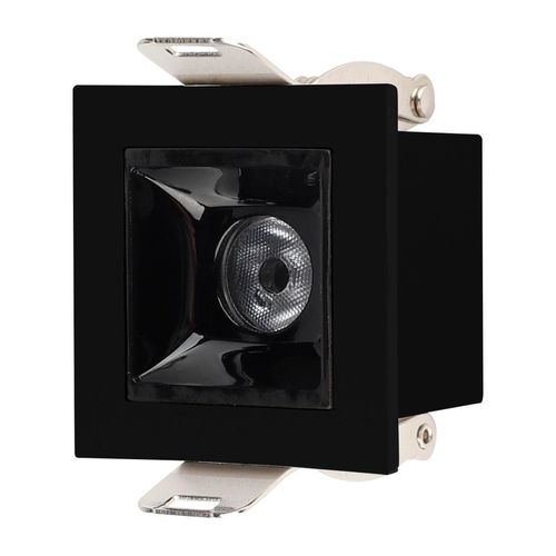 Embutido Led 2w 1 Spot Luz Neutra Preto Dot Light Concentrado LM2595 Luminatti