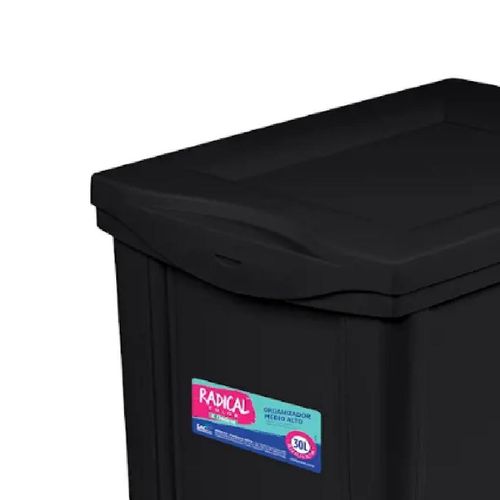 Organizador Plástico Ordene Preto 30L