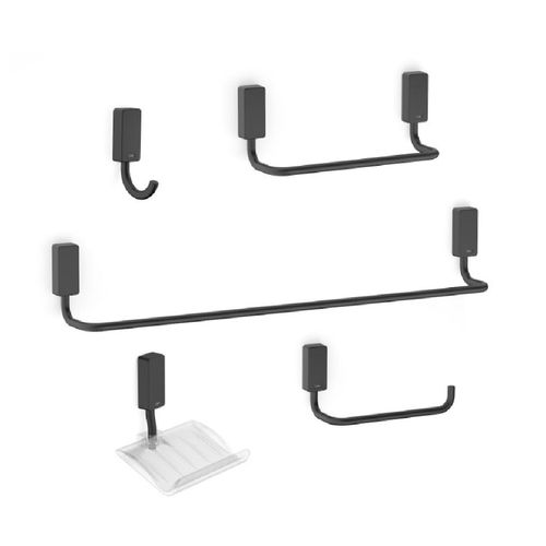 Kit Acessórios 5 Peças Celite New One Preto Matte