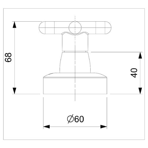 Acabamento Registro Celite Cross Cromado Base Docol 1/2, 3/4 e 1"