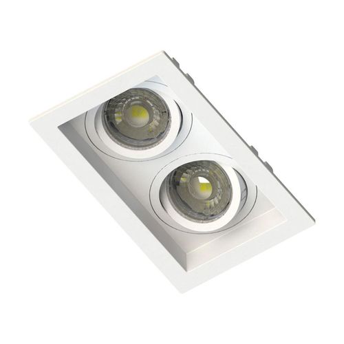 Spot de Embutir Duplo Dicroica Recuado Branco SE-330.2893 Save Energy