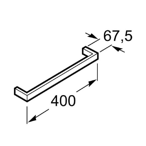 Toalheiro 40cm Barra Verso Cromado  A817391001 Roca