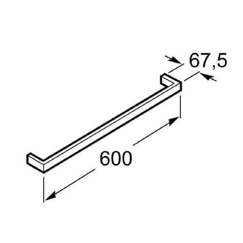 Toalheiro 60cm Barra Verso Cromado  A817392001 Roca