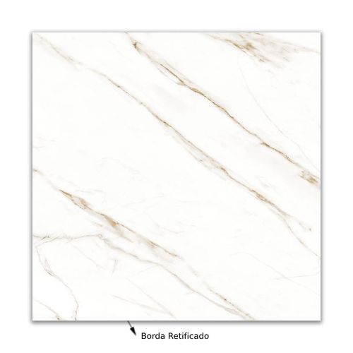 Porcelanato Polido Delta Nova Raggi Oro "A" 120x120cm Retificado