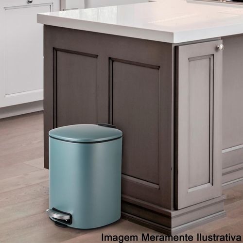 Lixeira Aço NDI Quadrada com Pedal - Cinza 5 Litros