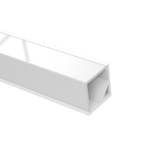 Perfil Cantoneira de Sobrepor Luminatti para Fita Led 1M Largura 1,6cm Branco