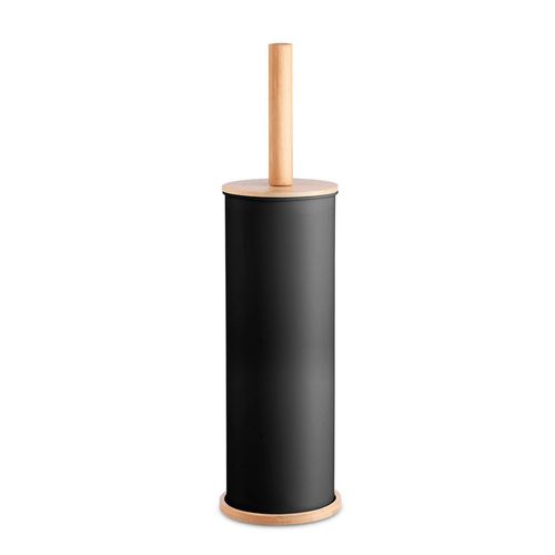 Porta Escova Sanitária com Base em Bambu NDI Preto