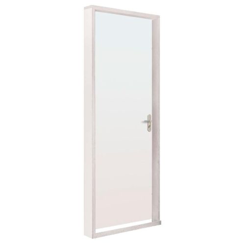 Kit Porta Melamínico para Drywall Batente Regulável Branco Direita 84x215x7