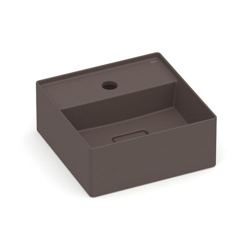 Cuba de Apoio Roca com Mesa T7 Terra Café 30x30cm