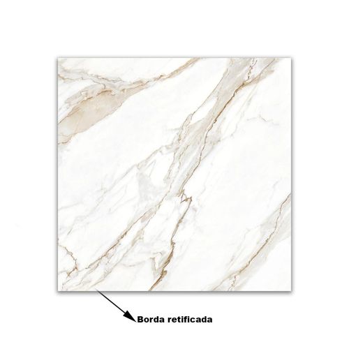 Porcelanato Polido Calacata Premium Retificado "A" 121x121cm