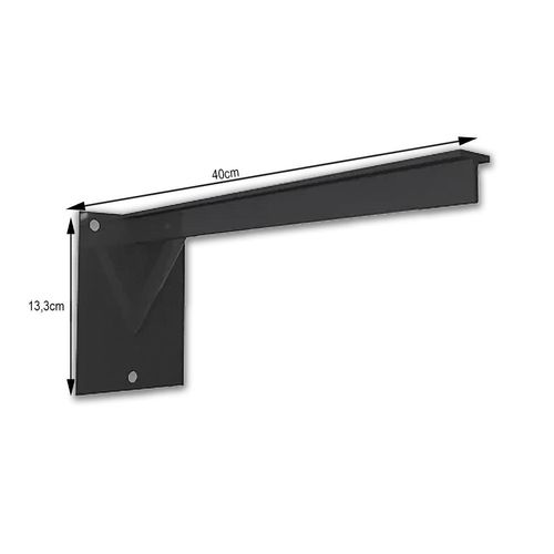 Mão Francesa 40cm Suporte Preta FE0120 Dicarlo