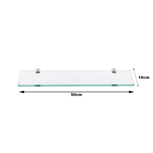 Prateleira de Vidro Bemfixa Retangular 50x10cm