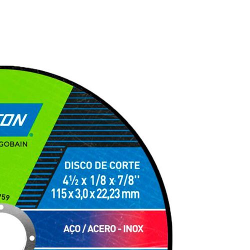 Disco de Corte Inox Norton Plano Classic AR302 115x3mm