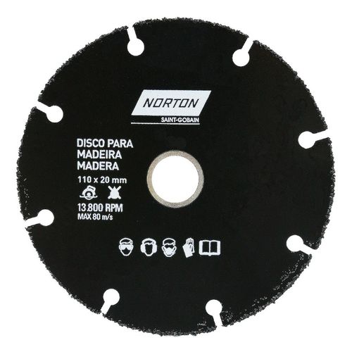 Disco de Corte Madeira Norton Serra Mármore 110mm