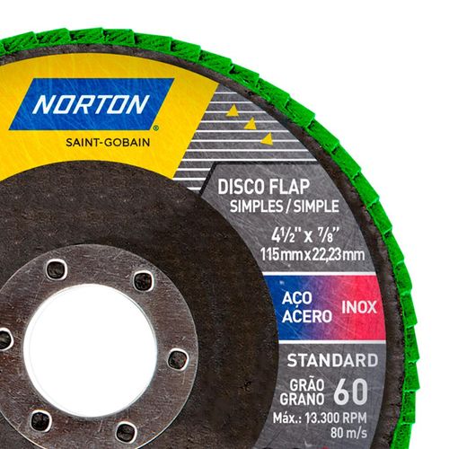 Disco Flap Norton Standard Metal 115mm N° 60