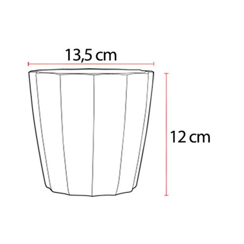 Vaso Melamina Flor Arte Bege 12cm
