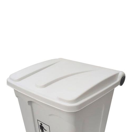 Lixeira com Tampa NDI Retangular Branca 68L