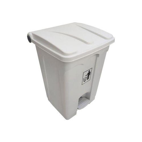 Lixeira com Tampa NDI Retangular Branca 68L