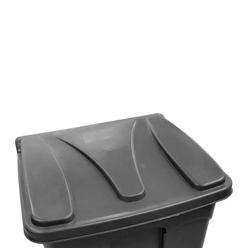 Lixeira com Tampa NDI Retangular Preto 68L