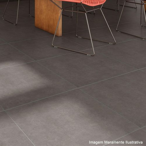 Cerâmica Bellacer Cimento Escuro Acetinado Retificado "A" 56,9x56,9cm