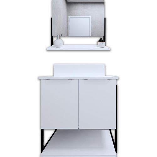Kit 3 Peças 54cm Siao Branco (Arm/Cuba/Esp) 32094 Gabinetto