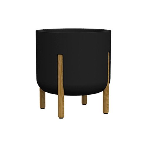 Vaso Cilíndrico Japi 33cm Decore Chumbo