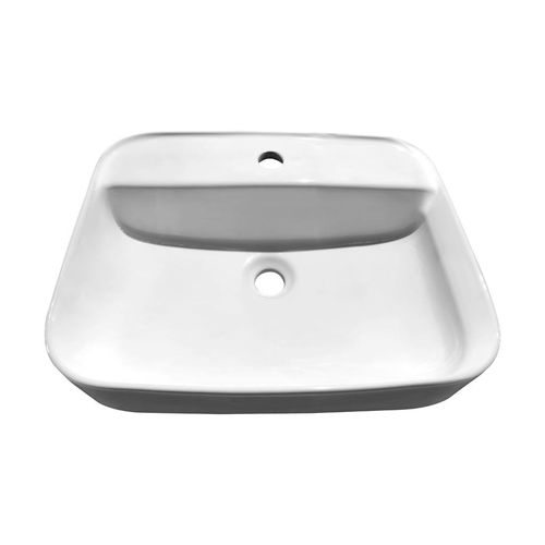 Cuba Apoio 50x39,5cm Retangular com Mesa Duomo Branco ST73933 Aqqua
